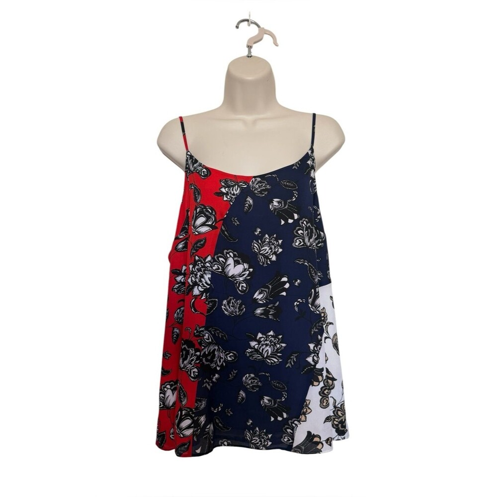 NWT Vince Camuto Marrakech Floral Lined Spaghetti Strap Tank Blouse Top Sz XL